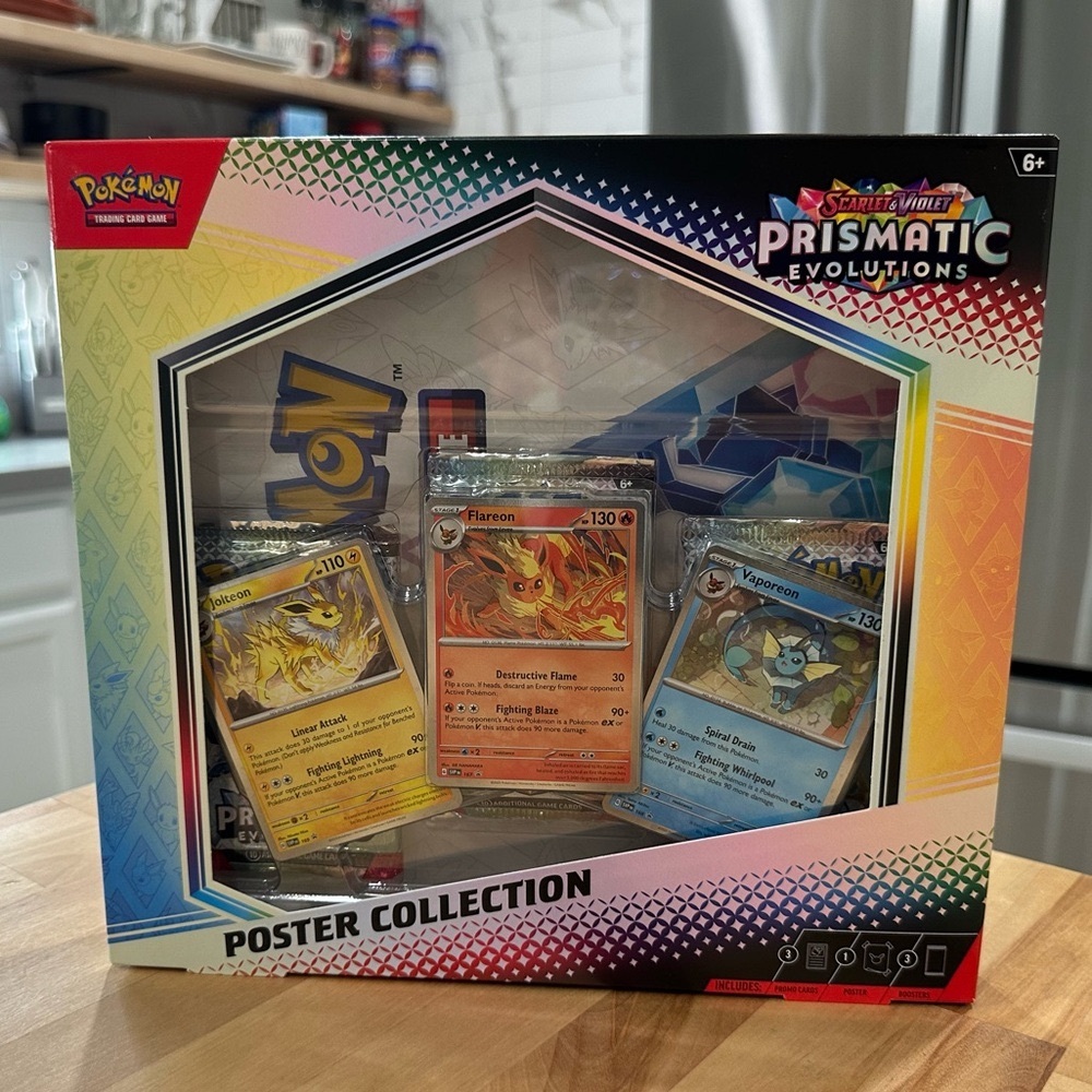 New! Pokemon TCG Scarlet & Violet 8.5 Prismatic Evolutions Poster Collection - Picture 1 of 13